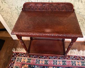 $160. Vintage occasional table 25"w x 14"d x 30"h. Available during online shopping starting at 6pm on Wednesday per the instructions in the sale description.