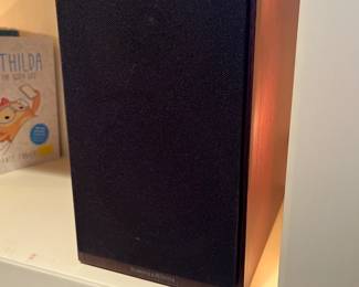 $420. Pair of Bowers & Wilkins CM1 bookshelf speakers. Roughly 11"h x 11"d x 6"w. Excellent condition. Available during online shopping starting at 6pm on Wednesday per the instructions in the sale description.