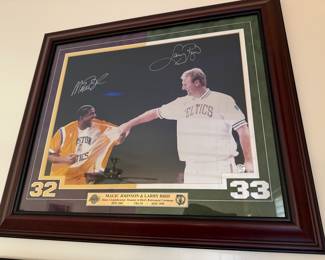 Magic Johnson and Larry Byrd - Signed