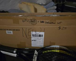 Volleyball & badminton set, completely unused - $25!