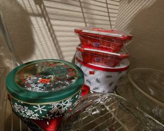 Misc Christmas cookie tins