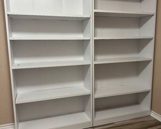 White bookcases.  $100 each 