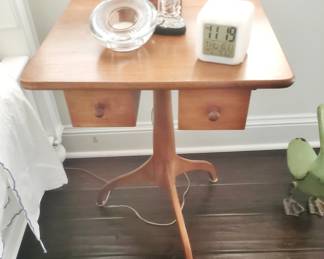 Cool Two Drawer Tripod Side Table