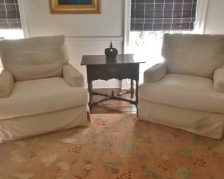 Pair of Down Easy Chairs