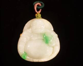 Imperial Jade Laughing Buddha Pendant
