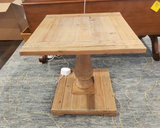 Square Top Pine Side Table