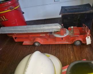 Collection of Antique Iron Firetrucks