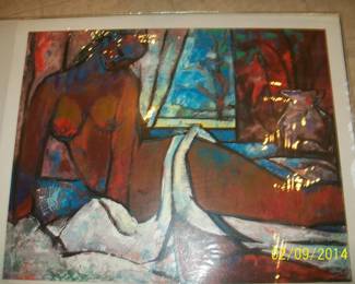 "Ascending Nude" giclee, estate signed $800.00