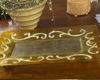 Decorative glass tray