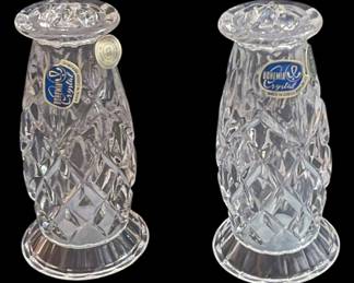 Vintage Shannon Crystal Crown SP Shakers 