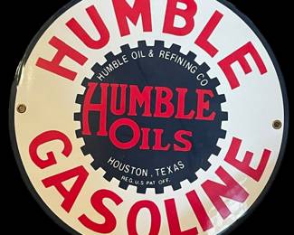 Humble Texas Oil Vintage Sign 