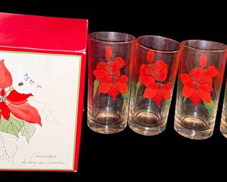Goertzen Watercolors Poinsettia Tumblers 