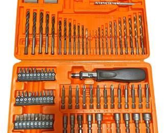 Ratchet Screwdriver Drill Bit Kit In Case 