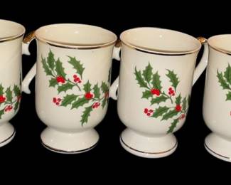 Vintage Christmas All The Trimmings Mugs 