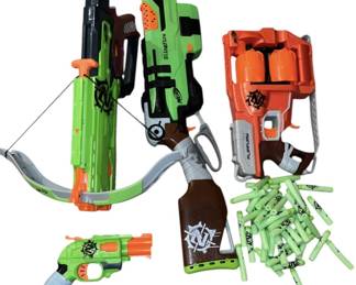 Assorted Nerf Zombie Guns 