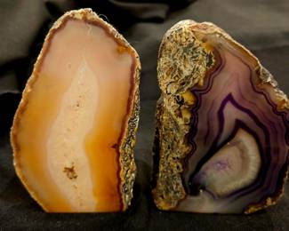 Various precious stone slices