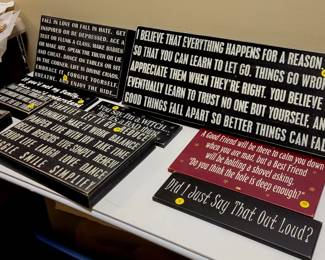 "Sayings" wall decor