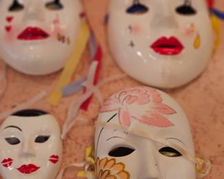 French porcelain masks