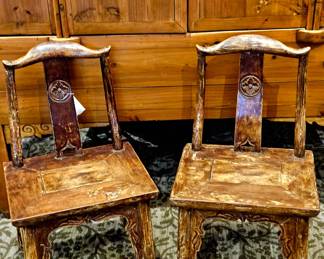 2 qing dynasty chairs