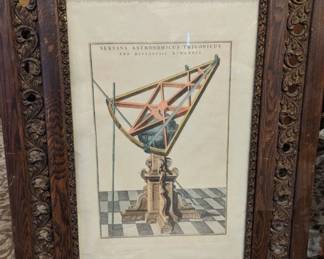 Tycho Brahe print in beautiful wooden frame