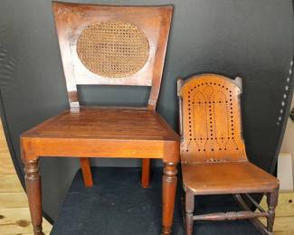 Rocker and Cane Wicker Chair