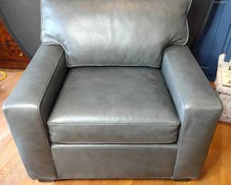 Mitchell Gold and Bob Williams Gray Leather Side Chair