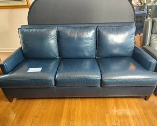 Blue Leather Couch
