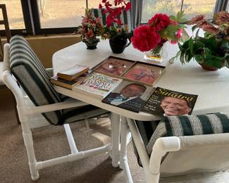 Patio furniture 4 chairs & PVC Table