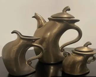 Michael Lambert art pottery Dancing Tea Set