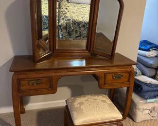 Dressing table and mirror