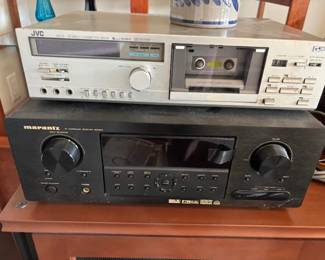 Marantz AV receiver and JVC radio/cassette deck