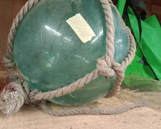 Large blown glass buoy