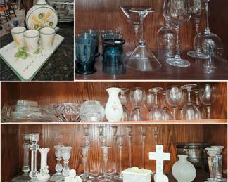 Decanter Sets, Candlesticks, Stemware