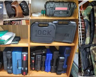 Gun cases and safes, vests, lock boxes