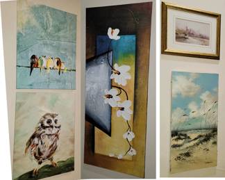 Fun wall art pieces (Pier 1 and originals)