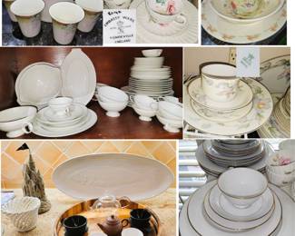 China and Crystal: Tea pots and sets, Chocolate set, Embassy Ware, Rothchild and more