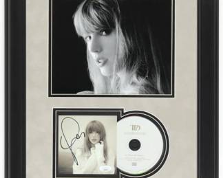 Taylor Swift Signed "The Tortured Poets Department" Custom Framed CD Album Sleeve Display (JSA)