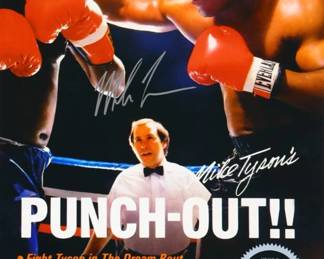 Large! Mike Tyson Signed 16x20 "Punch-Out!!" Nintendo Game Cover Photo (Beckett)