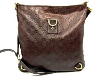 Gucci GG Guccissima Copper Brown Leather Messenger Bag