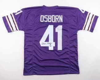 Vikings Great Dave Osborn Signed Minnesota Vikings Pro Style Jersey (JSA)