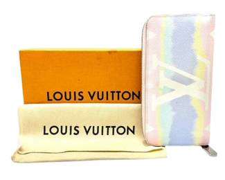 Louis Vuitton Pastel Monogram Zip-Around Wallet with Box - Authentic