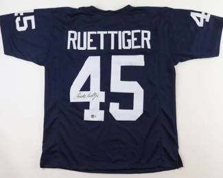 Rudy Ruettiger Signed Notre Dame Style Jersey (Beckett)