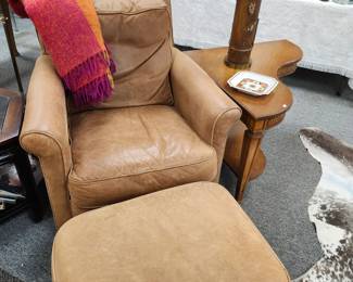 Leather Chair/ottoman