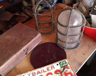 License Plate; Metal Light Guards