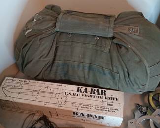 Parachute; USMC Ka-Bar Fighting Knife