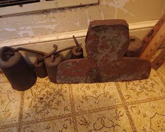 Broad Axe Head; Counter weights