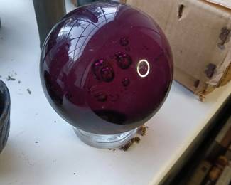 Purple Glass Globe Ball