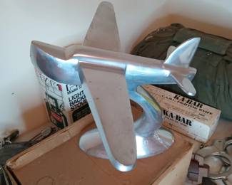 Art Deco Style Clipper Plane Metal desk Model