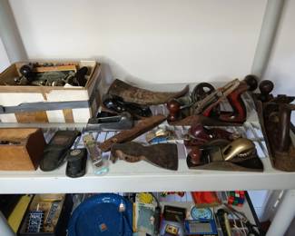 Antique Tools, Planes, axe, etc