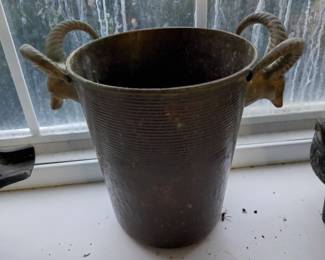 Brass Rams Head Bucket